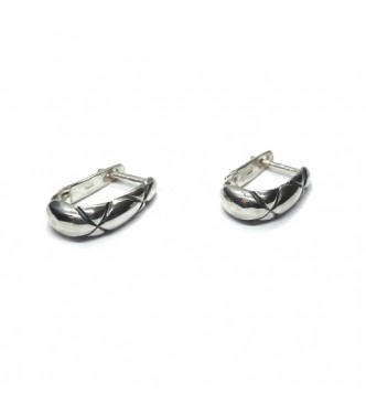 E000894 Genuine Sterling Silver Stylish Earrings Solid Hallmarked 925 Handmade